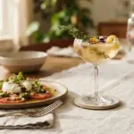 A beautifully set dining table showcases an inviting non-alcoholic drink pairing